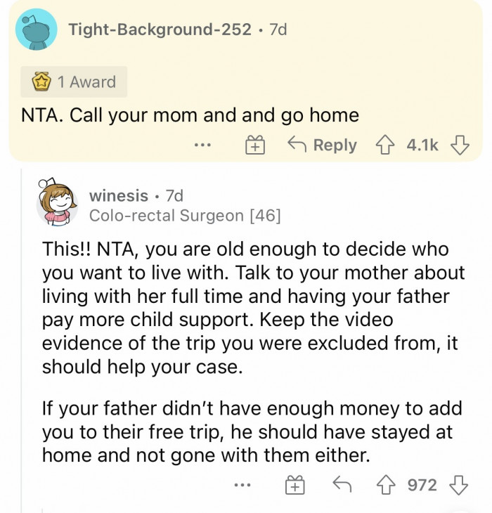 Just go home. You are old enough to decide for yourself.