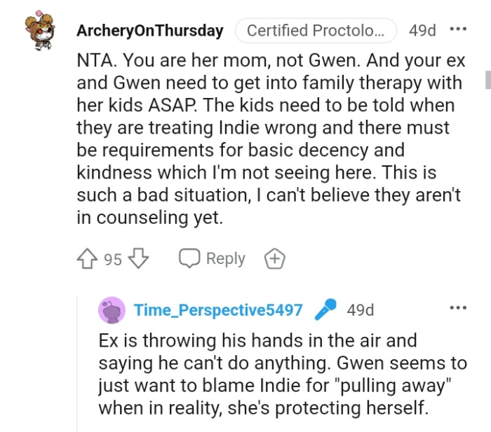 The kids need to be told they are treating OP's daughter wrong