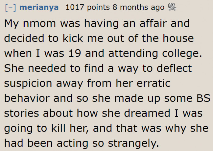 The post prompted a user to share about his past.