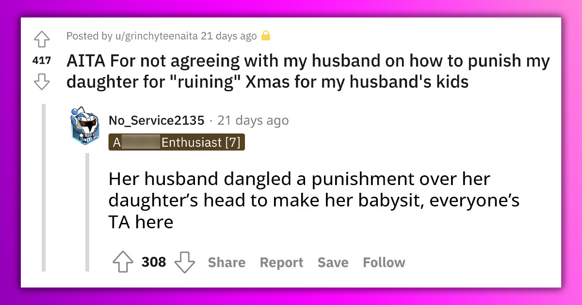 Mom Finds Herself At Odds With Her New HB After Her Teenage Daughter "Ruined" Xmas By Telling Her Step-Siblings Santa Isn't Real