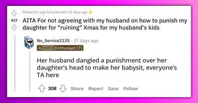 Mom Finds Herself At Odds With Her New HB After Her Teenage Daughter "Ruined" Xmas By Telling Her Step-Siblings Santa Isn't Real