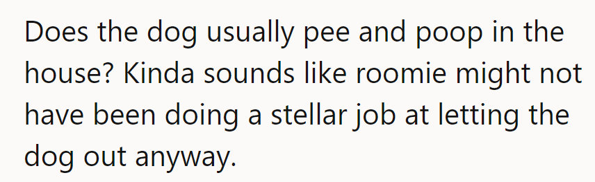 NTA. Sounds like the dog sitter slacked off. Maybe look for a roommate who actually likes dogs.
