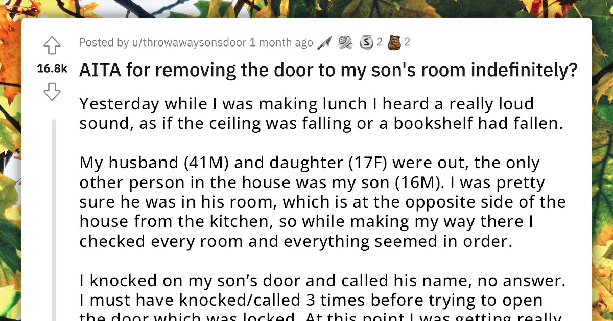 Redditor Removes Door From Her Son's Room