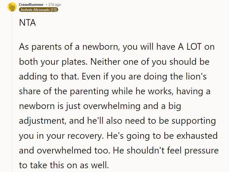 He Shouldn't Feel Pressure to Take This On as Well