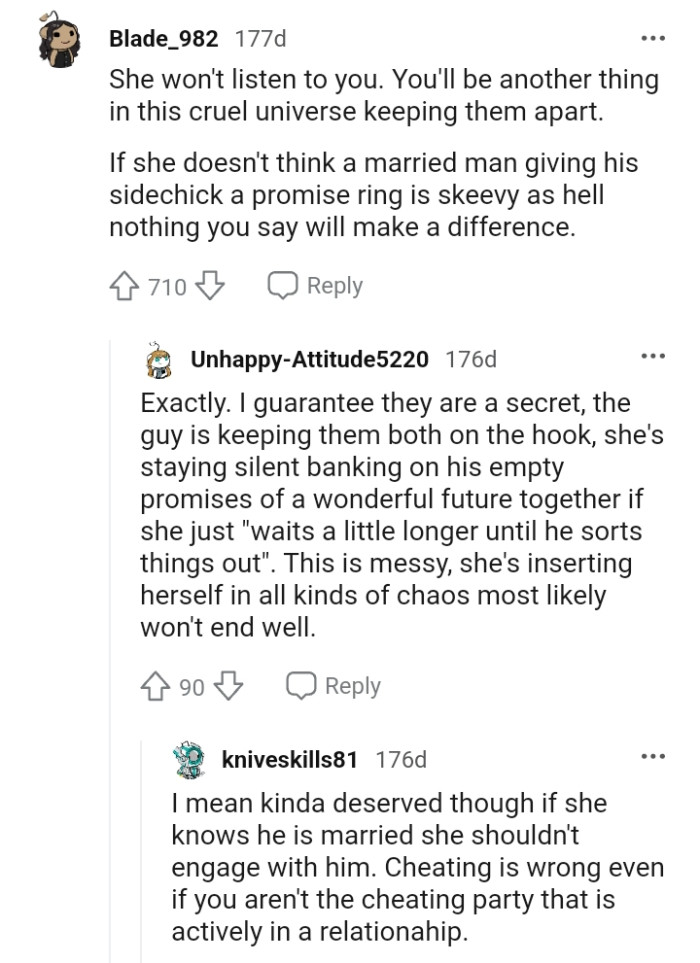 The guy is keeping them both on a hook