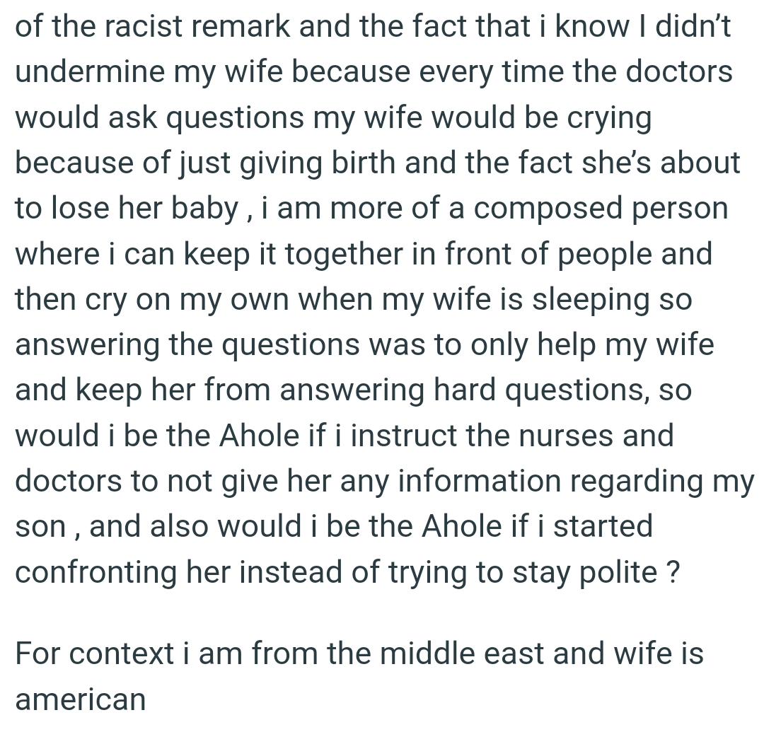 The OP is a more composed person