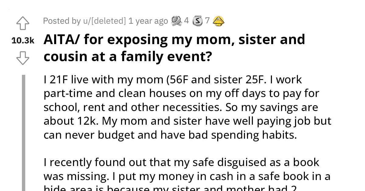Young Woman Exposes Her Mom, Sister, and Cousin at a Family Event as Her Way of Getting Revenge for Stealing Her Savings