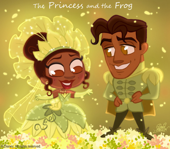 18. The Chibi Style Version of The Princess and the Frog
