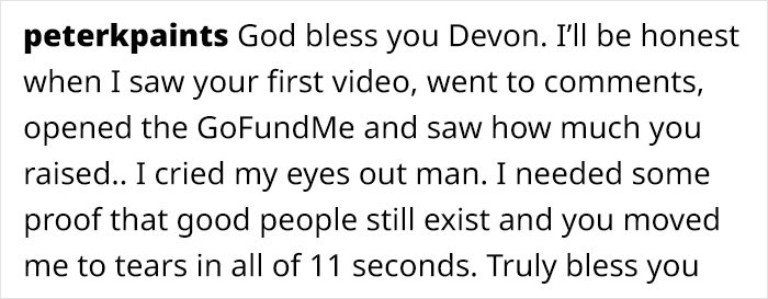 God bless you, Devon