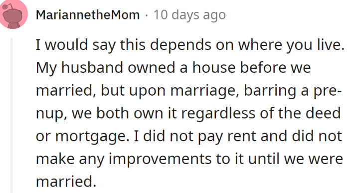 One Redditor gave her advice from personal experience