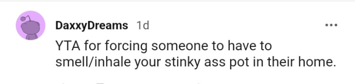 For this Redditor, the OP is an AH