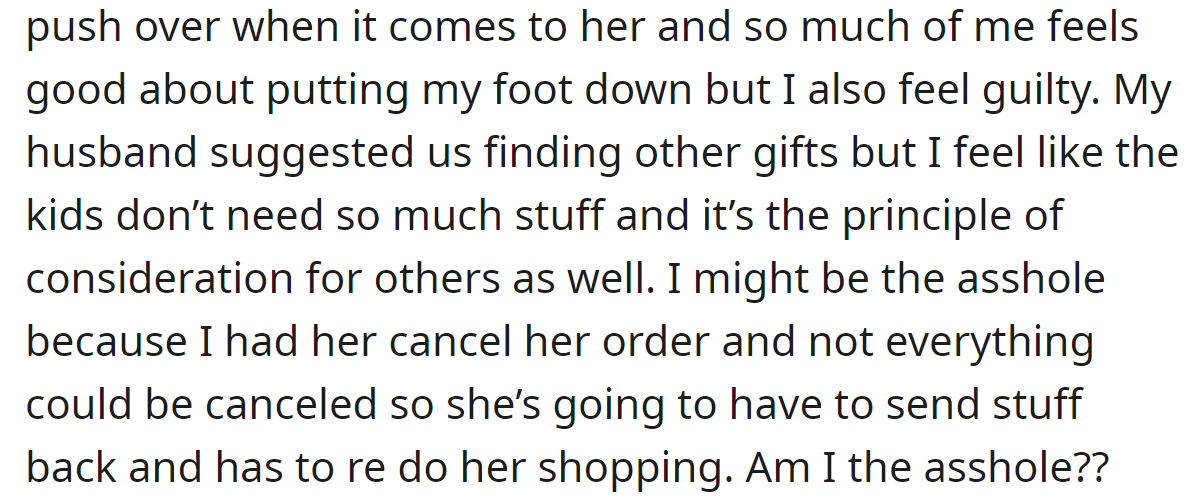 But now, the OP questions if she overreacted: