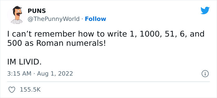 34. I, for one, quite like Roman numerals