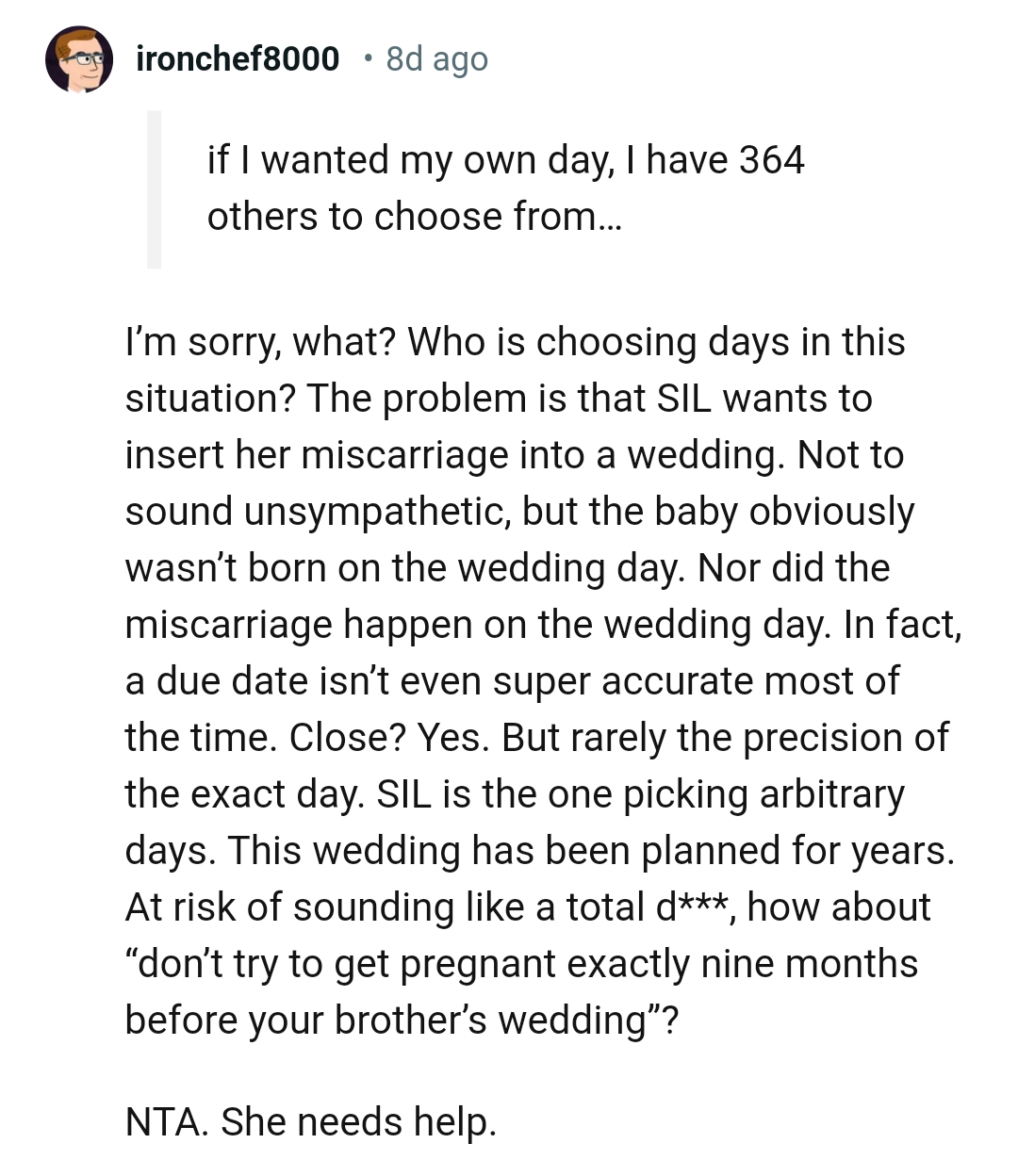 Who Is Choosing Days in This Situation?