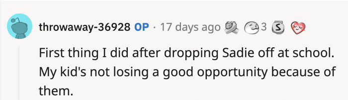 Fortunately, she's already one step ahead of them