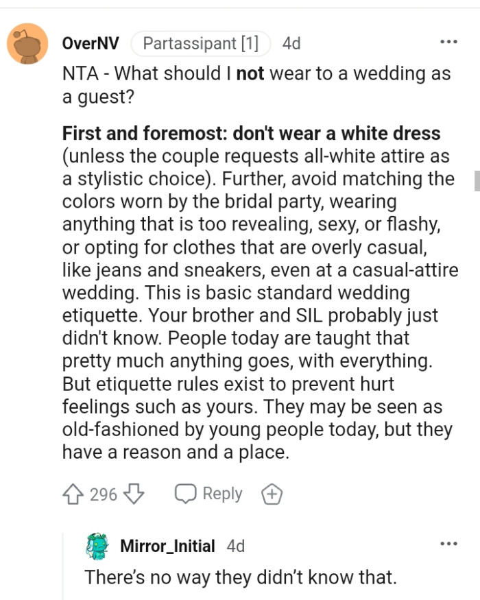 This is basically standard wedding etiquette