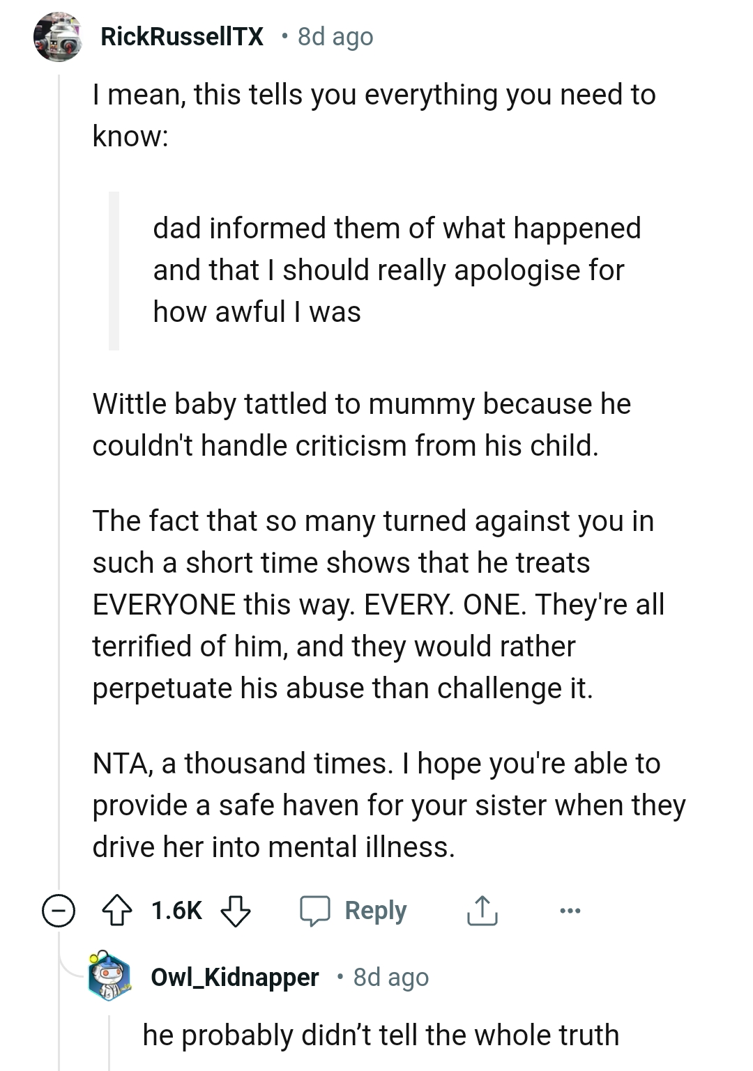 He must be treating everyone this way