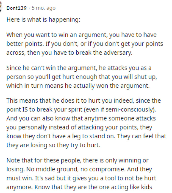 People really broke down what her husband is doing, and it just seems like he's not a good person when it comes to this.