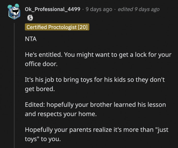 Calling OP a b*tch isn't exactly the attitude of a person who learned their lesson.