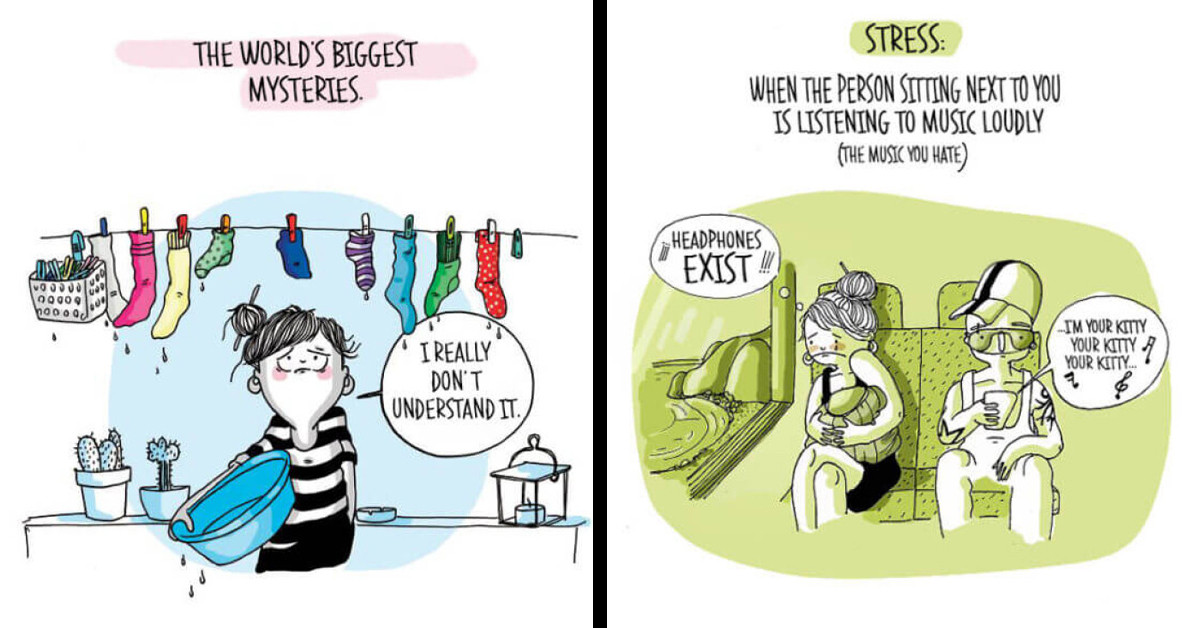 Girls' Daily Struggles and Triumphs - A Relatable Comic Series by Agustina Guerrero