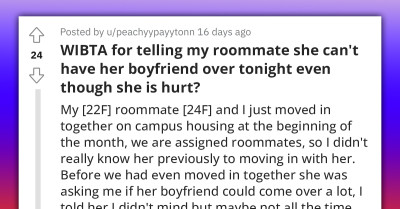 Lady Fed Up With Her Roommate Constantly Having Her Boyfriend Over, Refuses to Let Him Stay Even Though the Roommate Was Hurt and Needed Help