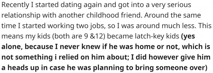 OP started dating again and entered a very serious relationship with another childhood friend.