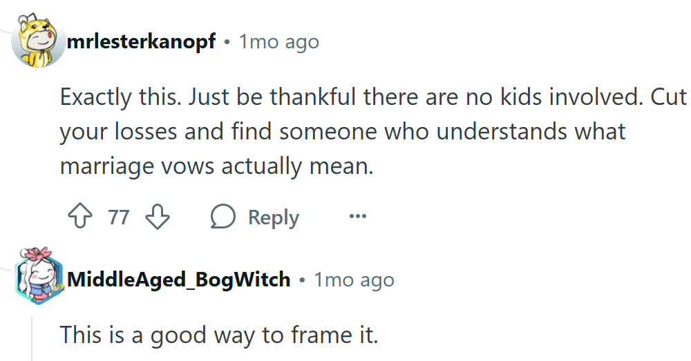 Just be thankful there are no kids involved