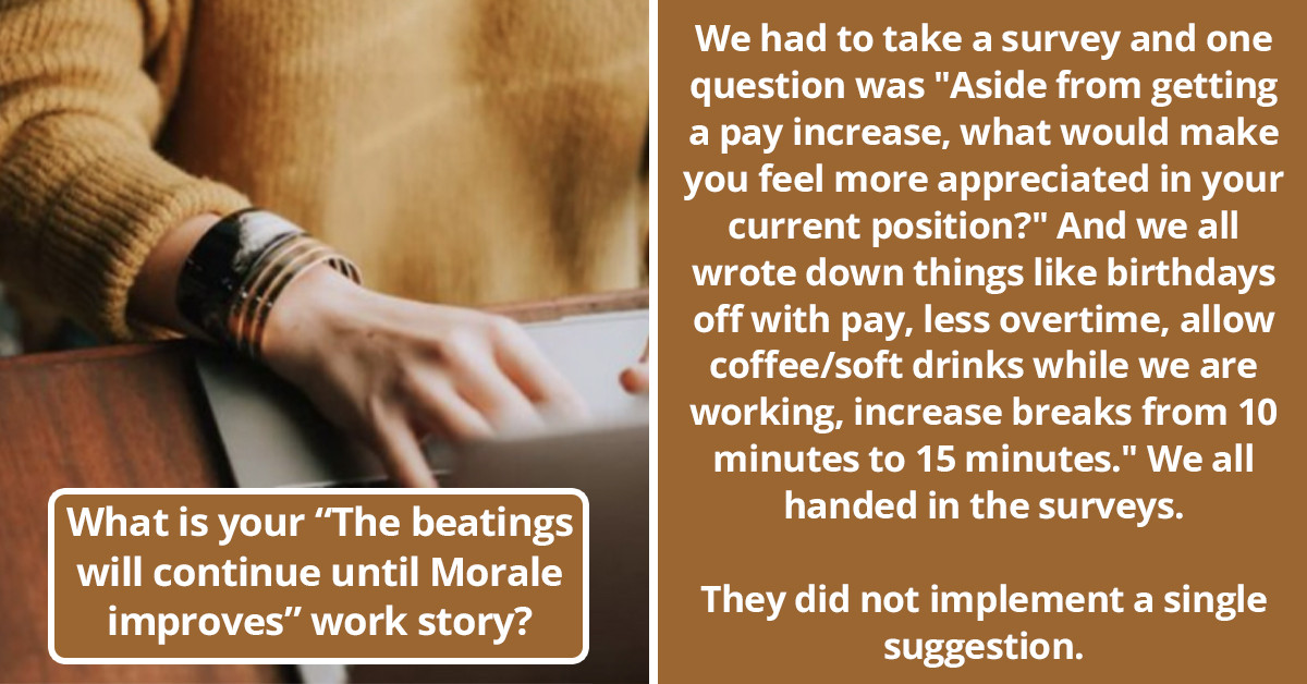 30 Scenarios Where Attempts At "Raising Morale" Went Totally Catastrophic For Employers