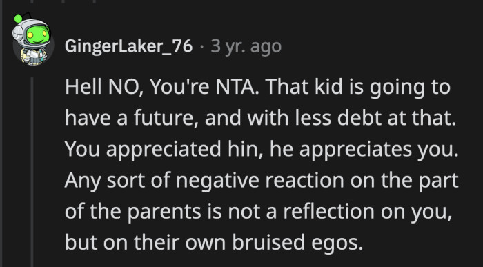 OP's gift was incredibly generous, and she had valid reasons for not telling the parents