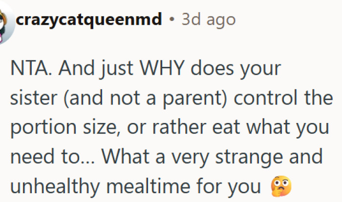 Controlling a family member's food intake is harmful, no matter who does it