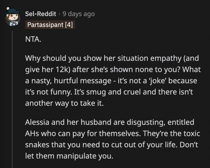 How can you ask someone for help and simultaneously look down on them for something out of their control?