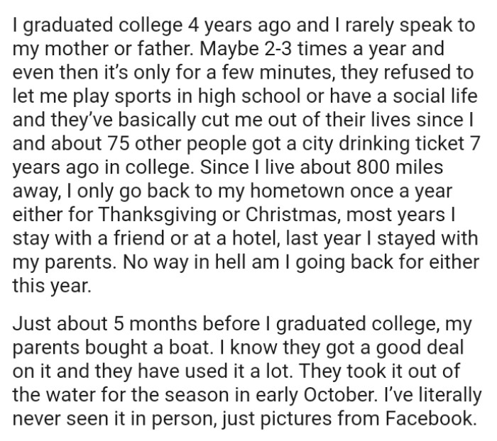 The OP knows his parents got a good deal on it and they have used it a lot