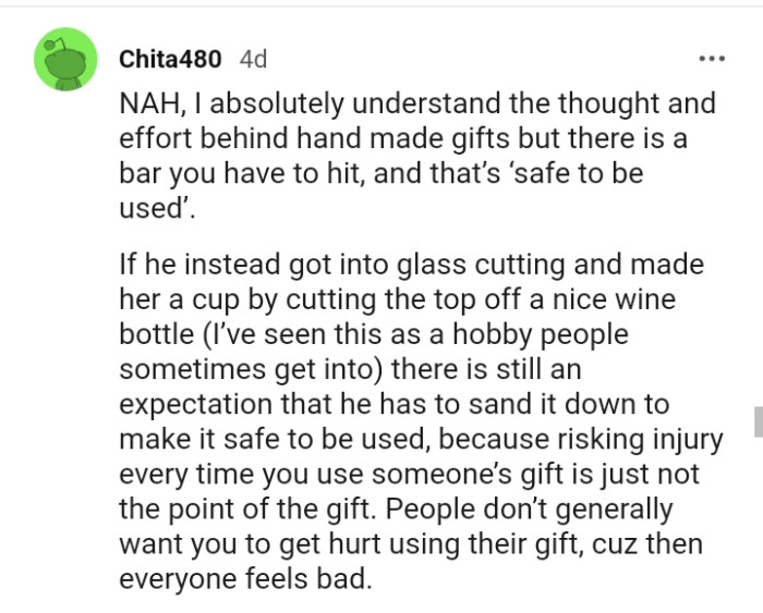 People generally don't want to get hurt while using their gifts