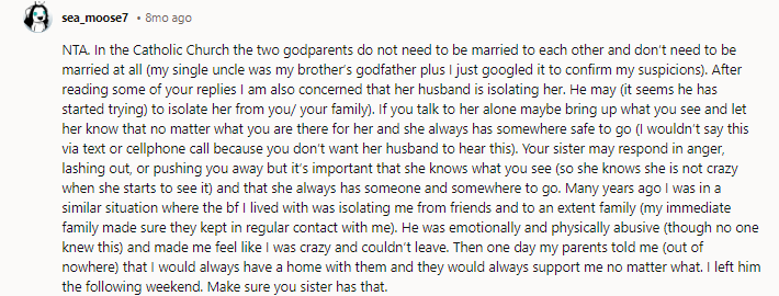 NTA Your feelings are justified, but please stay close to your sister and any children she may have. It looks like the husband is trying to isolate her from you and your mother. Don’t let him.