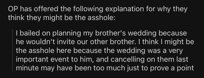 Here's why OP thinks she might potentially be the a-hole: