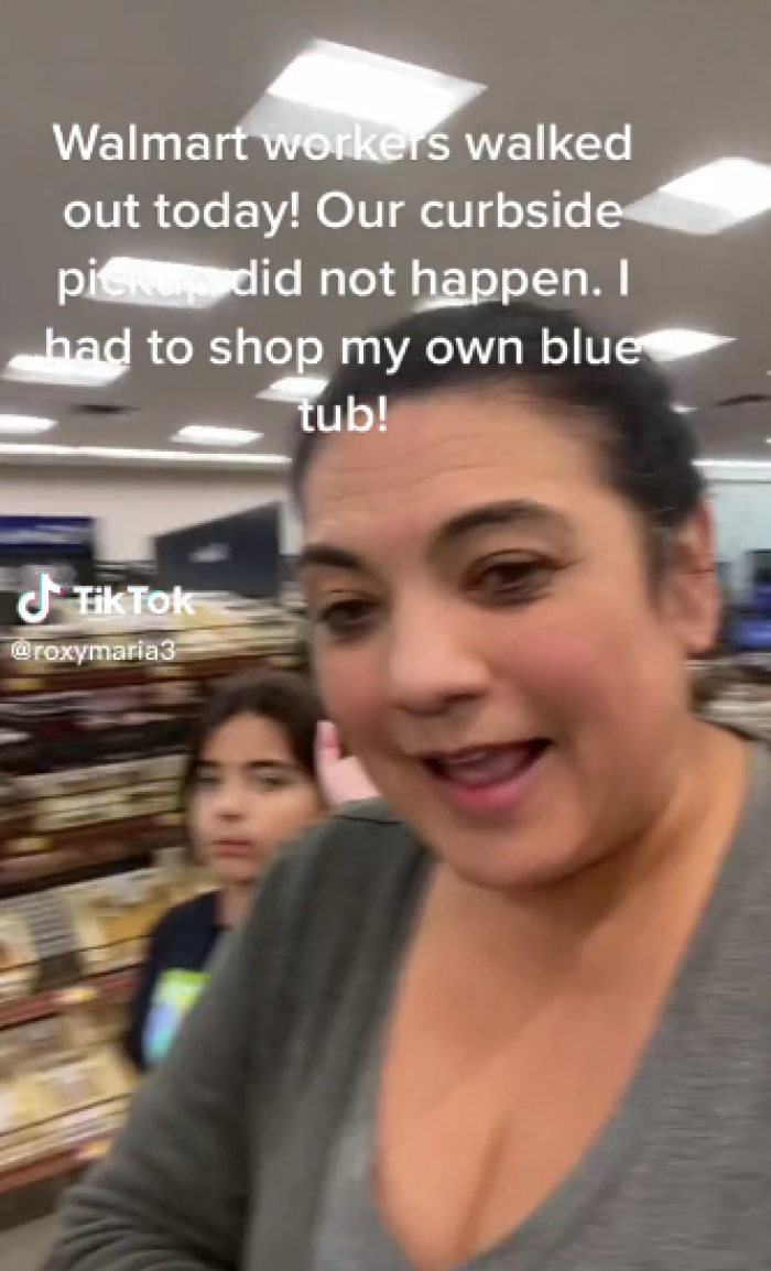 A woman and her daughter film themselves in Walmart complaining about having to shop their own curbside pickup order.