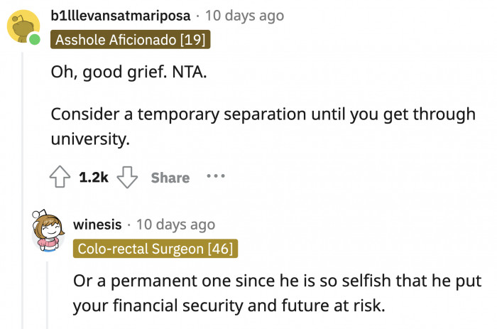 A permanent separation sounds more appealing, to be honest.