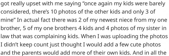 But one sister-in-law wasn't happy with the result