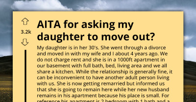 Redditors React As Man Wants Divorced Daughter To Leave His Home When She Gets Married Again
