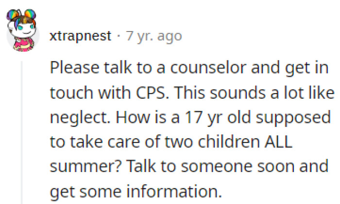 OP needs to talk to someone