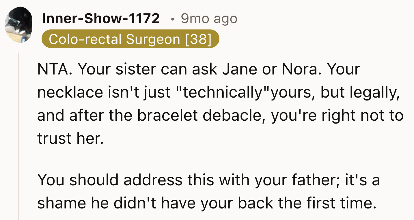 The Sister Can Just Ask Jane or Nora