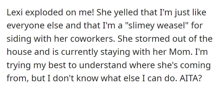 Lexi exploded, called this person a 