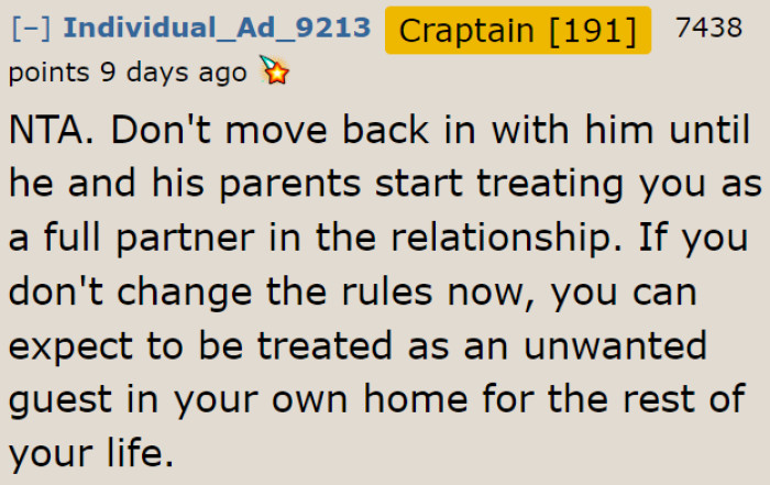 Can the OP accept this as part of her life?