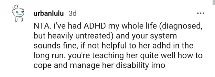 You are teaching her quite well