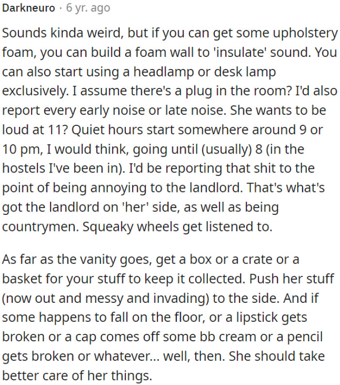 OP should consistently report any early or late noise disruptions to the landlord.