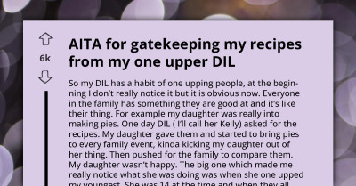 Woman Refrains From Sharing Recipes With Her Competitive DIL