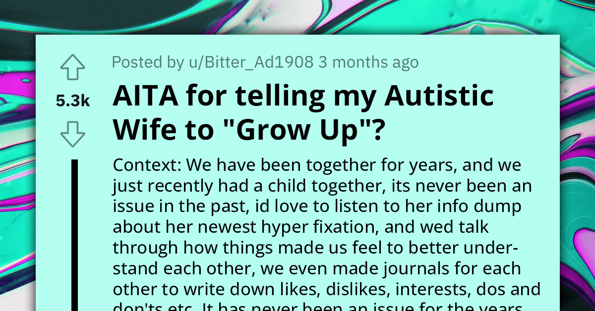 Redditor Tells Autistic Wife to Grow Up After She Spent Their Rent Money on Halloween Costumes