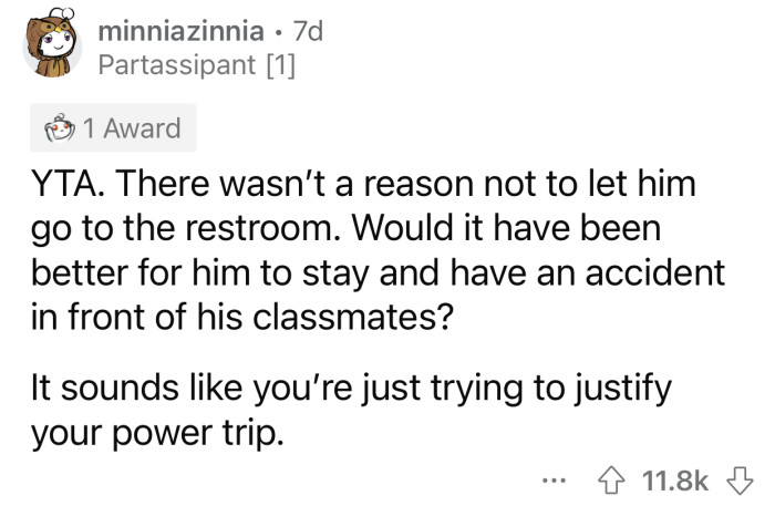 Here's how the Reddit community reacted to u/notmystyle223's post: