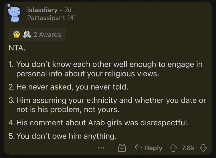 Here’s how the Reddit community reacted to u/OkAsk4646’s post: