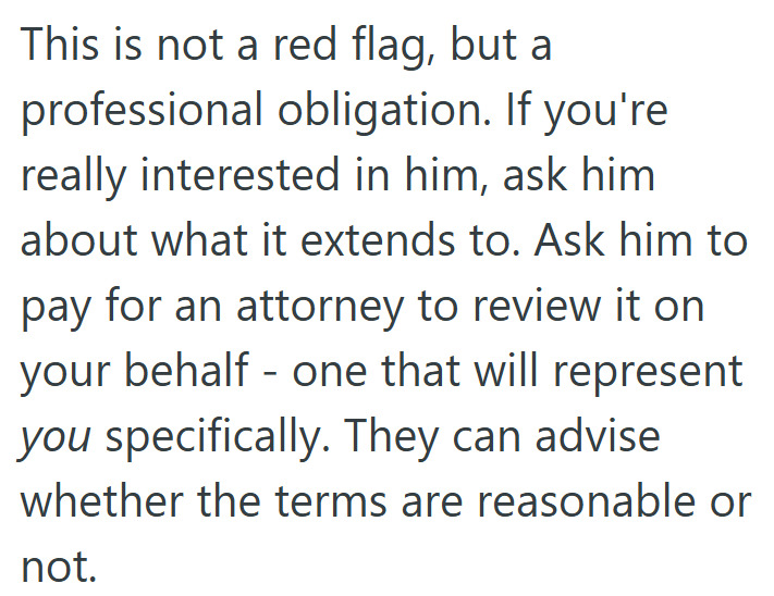 Nothing says romance like a clause for legal counsel.